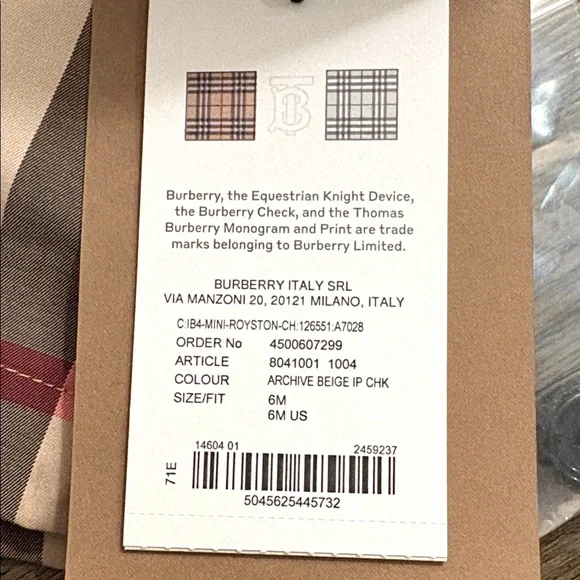 NWT [Burberry] Authentic Luxury Check Plaid Elastic Waist Shorts Toddler Sz 6M - Picture 11 of 13